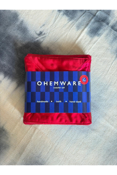 Batik Coasters (Set of 6) - Red